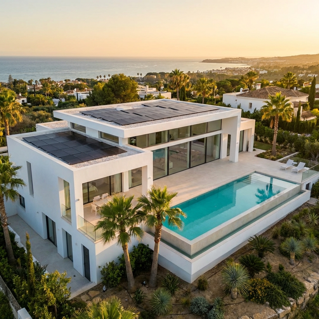 Villa de lujo con sistema energético solar en Costa del Sol
