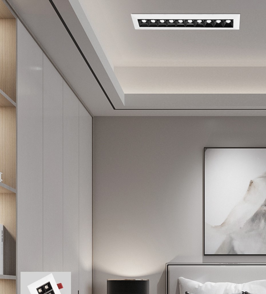 Proyector lineal empotrado en techo potencias desde 2W hasta 20W, múltiples LED, decoración nórdica - Imagen 18