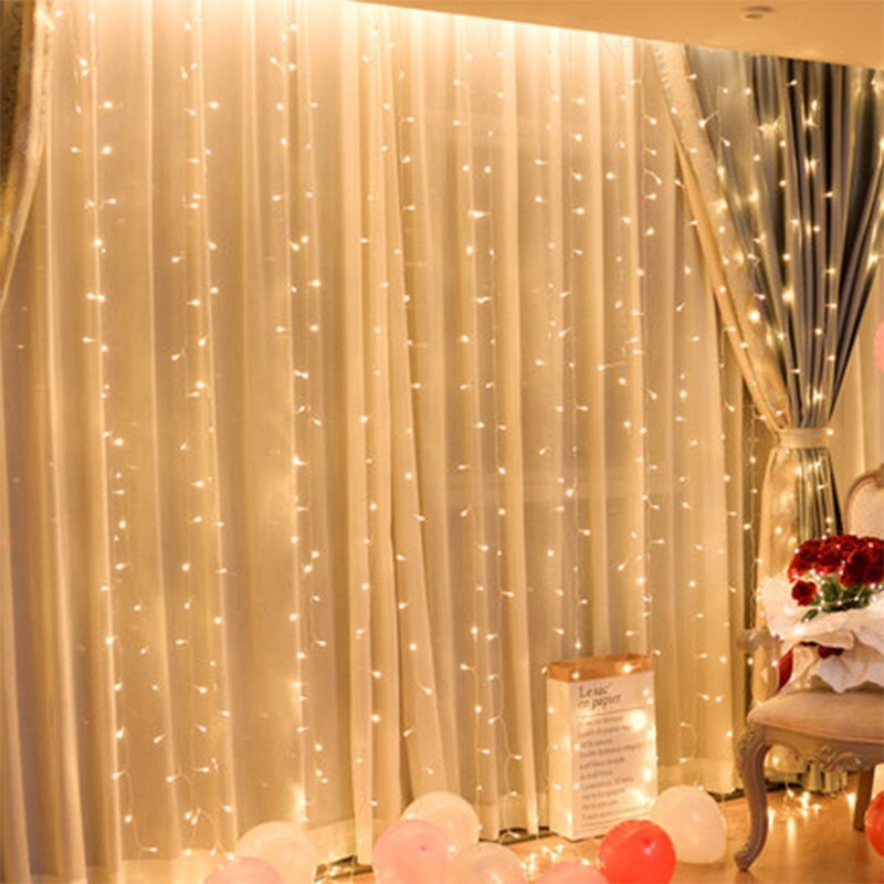 Cortina de leds decorativos para navidad guirnaldas iluminación singular, cortina de luz - Imagen 4