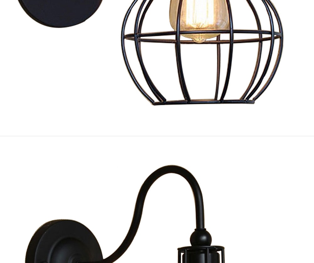 Apliques de pared estilo vingate, admiten bombillas E27desde 2W hasta 15W - Imagen 25