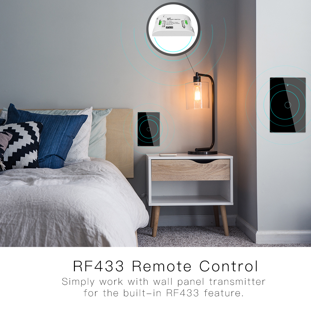 Interruptor inteligente wifi - Interruptor táctil negro, 1 circuito, Interruptor diseño minimalista - Imagen 13