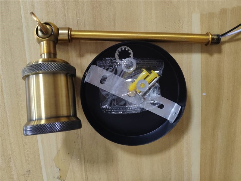 Aplique Retro americano lámparas Vintage para pared, luces para Loft, Bombilla E27, hierro chapado (B) - Imagen 11