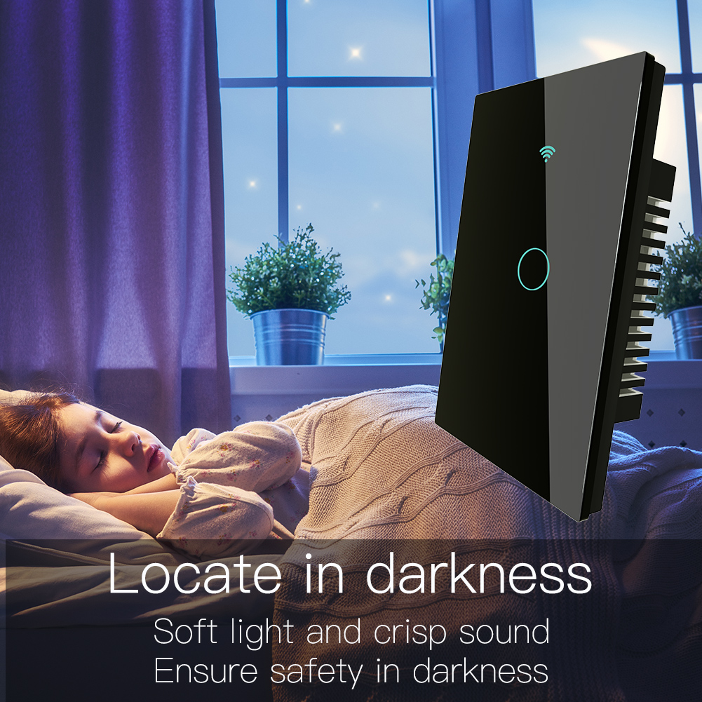 Interruptor inteligente wifi - Interruptor táctil negro, 1 circuito, Interruptor diseño minimalista - Imagen 18