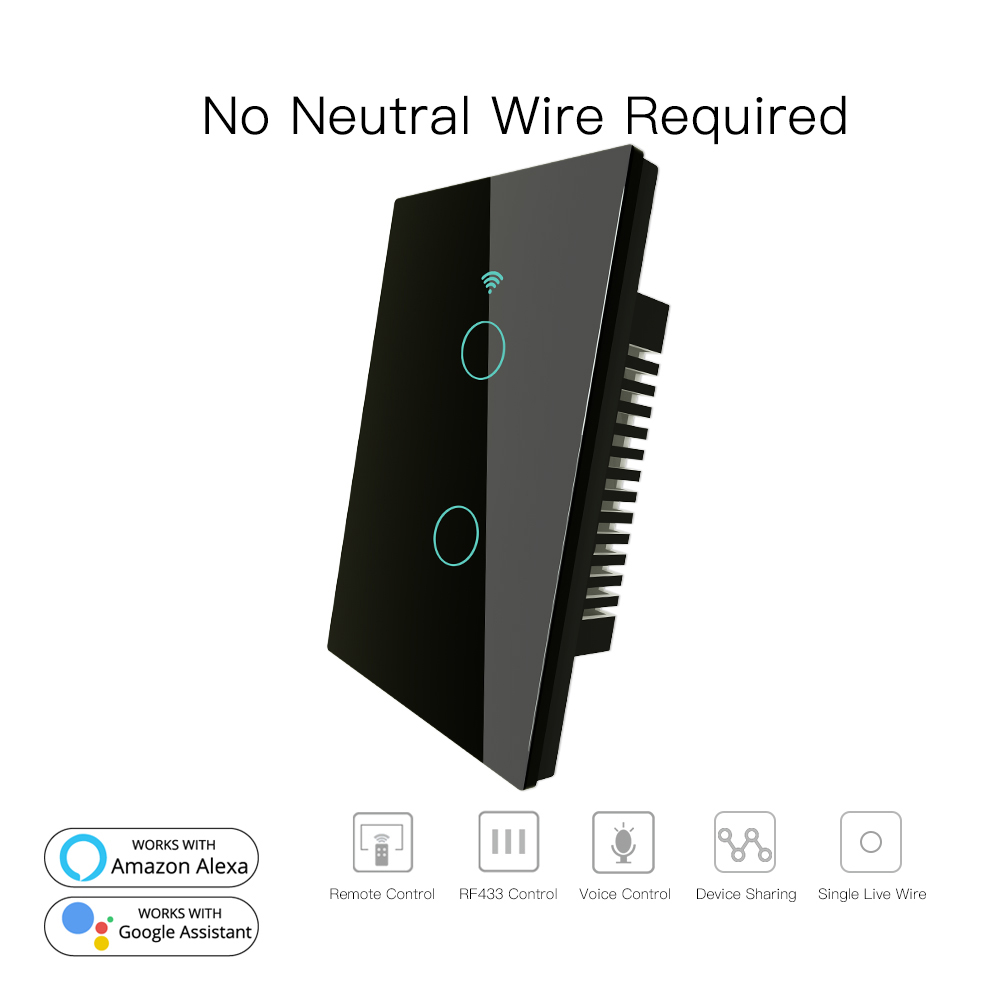 Interruptor inteligente wifi - Interruptor táctil negro, 1 circuito, Interruptor diseño minimalista - Imagen 24