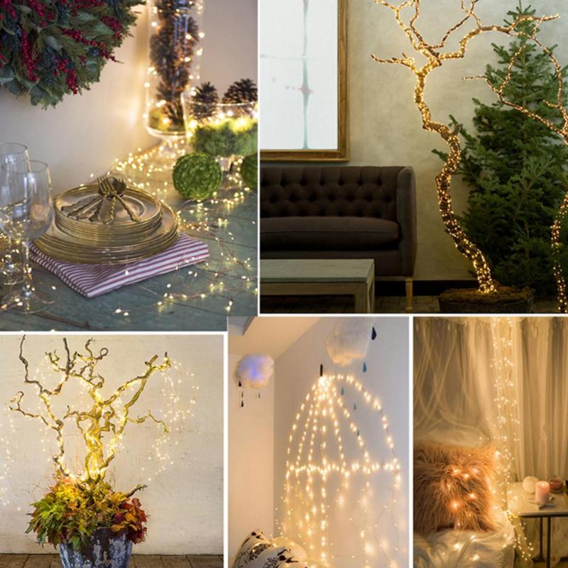 Tira de led decorativa con 100/200 leds intemperie, cableado flexible. - Imagen 19