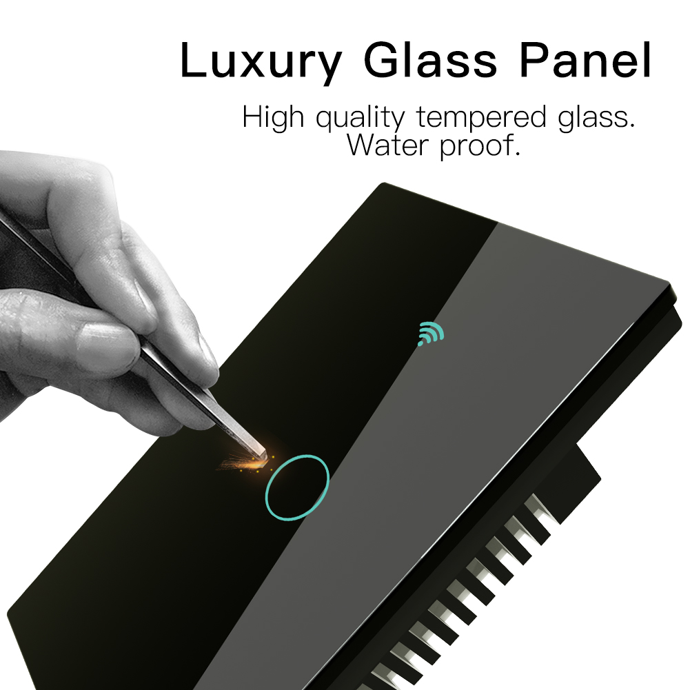 Interruptor inteligente wifi - Interruptor táctil negro, 1 circuito, Interruptor diseño minimalista - Imagen 17