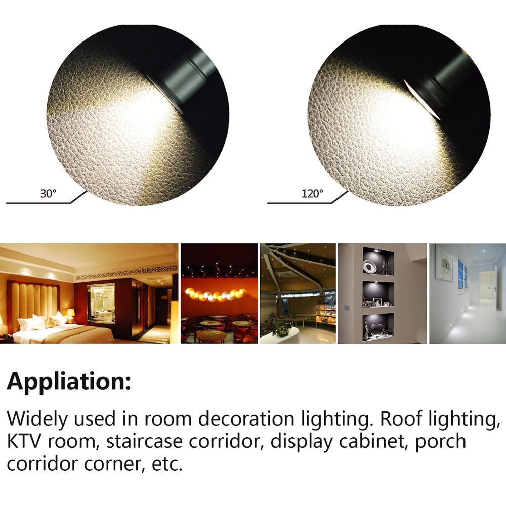 Lote 9 mini focos de 1 W empotrables en techo 12V , ideales iluminación decorativa puntual - Imagen 7