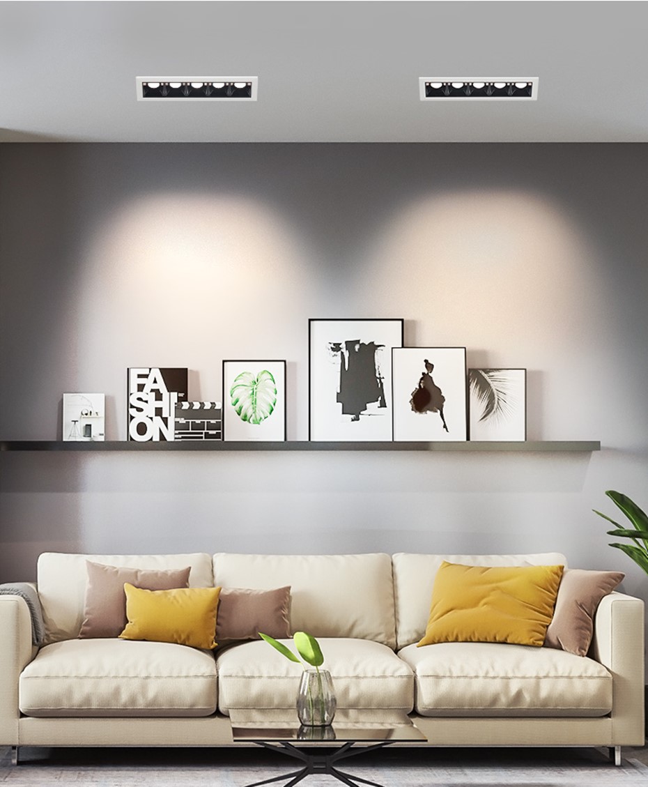 Proyector lineal empotrado en techo potencias desde 2W hasta 20W, múltiples LED, decoración nórdica - Imagen 17