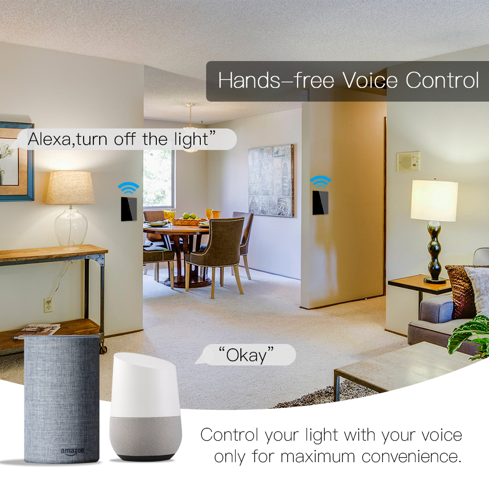 Interruptor inteligente wifi - Interruptor táctil negro, 1 circuito, Interruptor diseño minimalista - Imagen 11