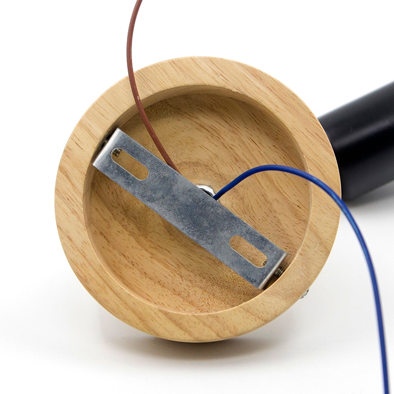 Aplique con base de madera estilo Industrial (Black) - Imagen 6