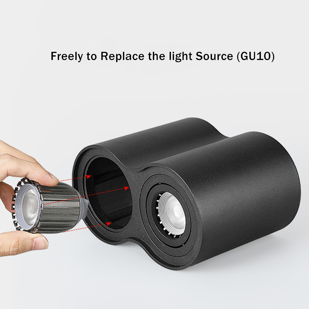 Foco doble LED para techos, instalado en superficie, potencias 10W y 14W, NO REGULABLE - Imagen 5