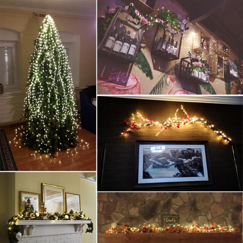 Tira de led decorativa con 100/200 leds intemperie, cableado flexible. - Imagen 18