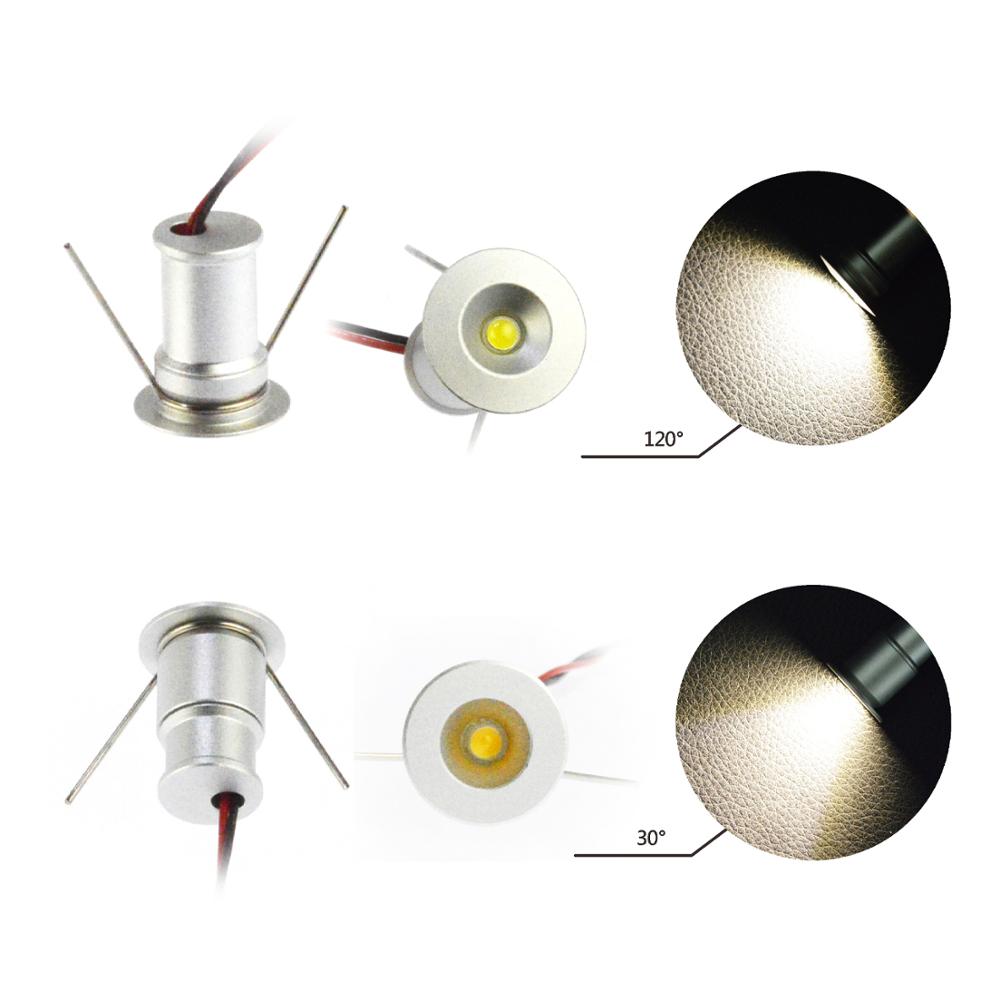 Lote 9 mini focos de 1 W empotrables en techo 12V , ideales iluminación decorativa puntual - Imagen 8
