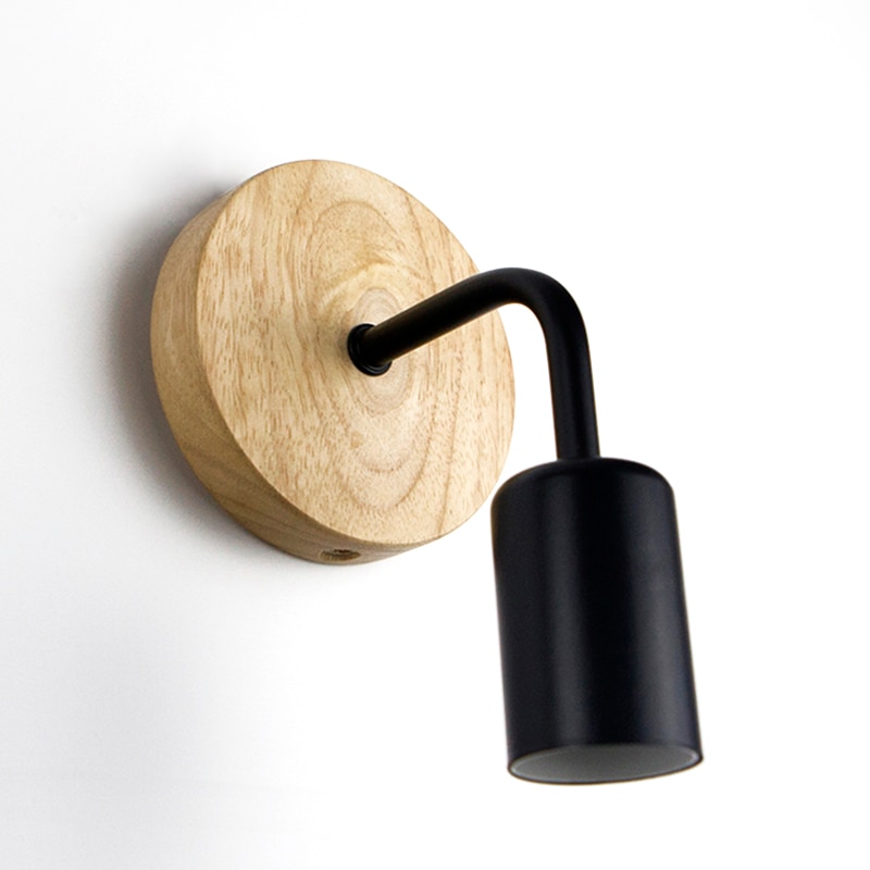 Aplique con base de madera estilo Industrial (Black) - Imagen 4