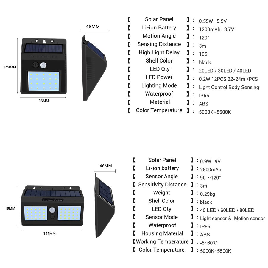 Proyector LED con energía solar y sensor de movimientos, varios tamaños y potencias - Imagen 5