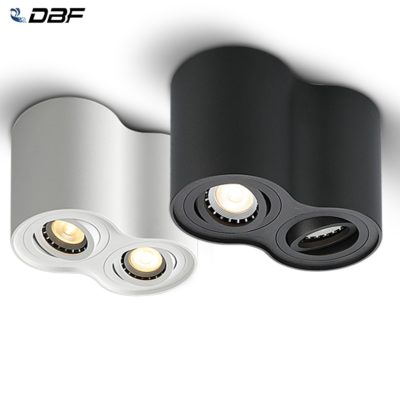Foco doble LED para techos, instalado en superficie, potencias 10W y 14W, NO REGULABLE