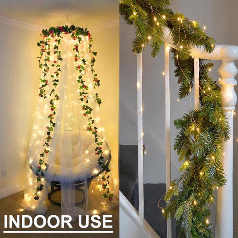 Tira de led decorativa con 100/200 leds intemperie, cableado flexible. - Imagen 12