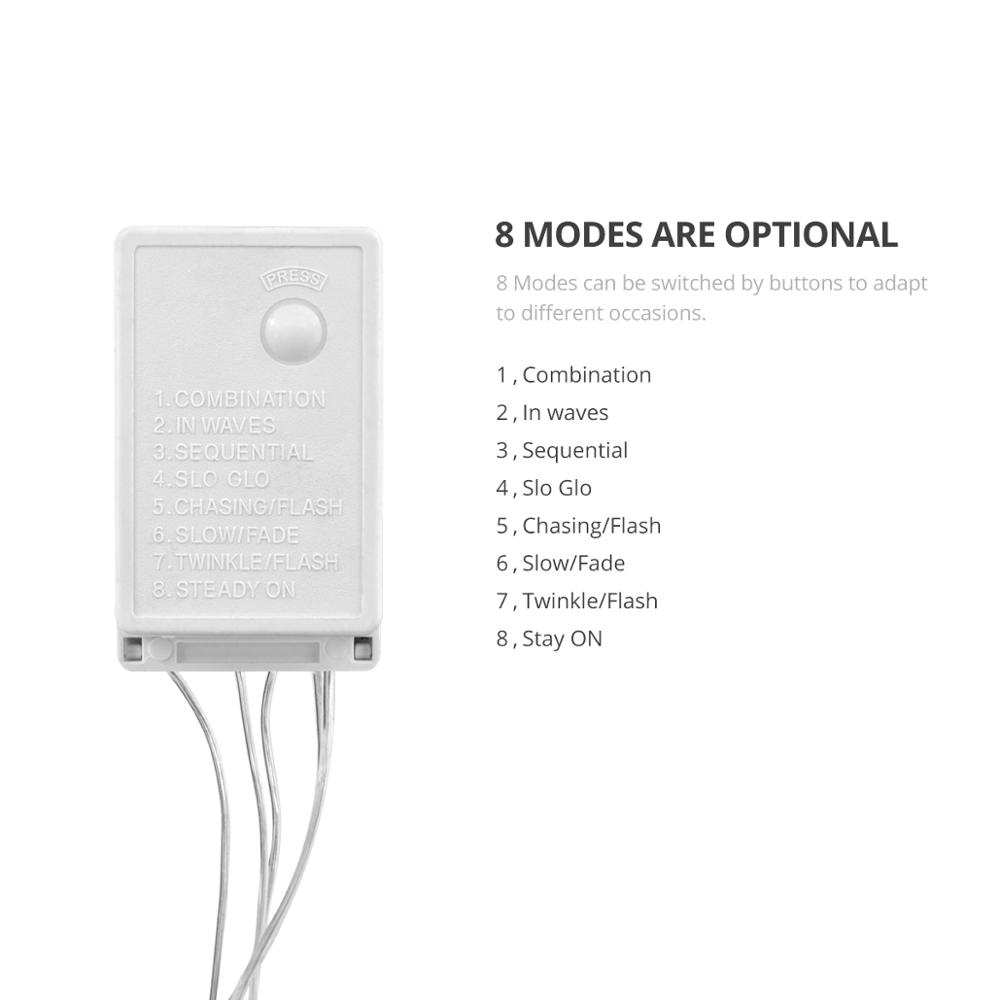 Cortina de leds decorativos para navidad guirnaldas iluminación singular, cortina de luz - Imagen 2