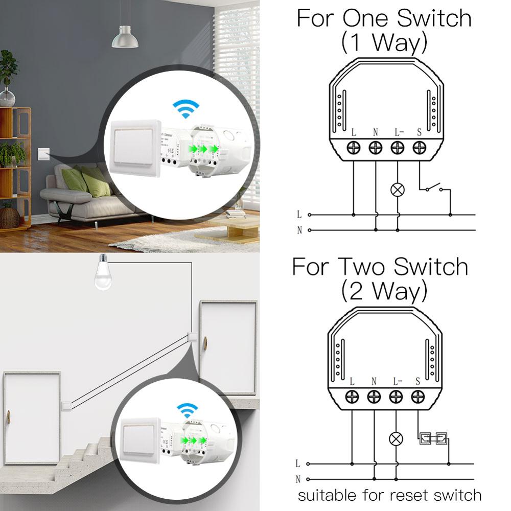 Regulador intensidad luz wifi. Dimmer inteligente 150W, control voz Alexa/Google - Imagen 3