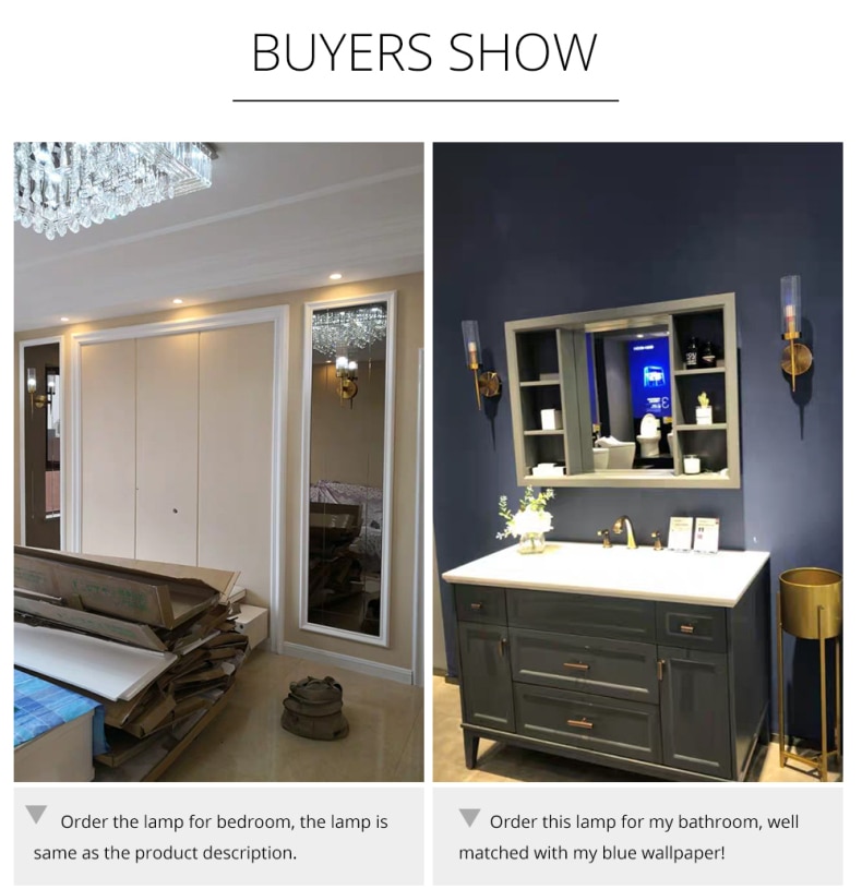 Aplique de pared con 1 o 2 brazos, incluida la bombilla LED. Diseño en cristal y latón dorado - Imagen 21