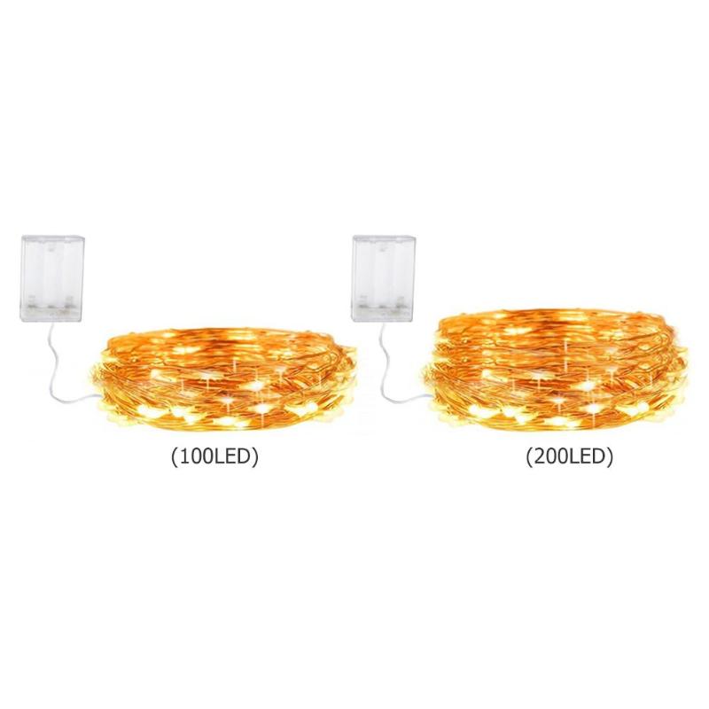 Tira de led decorativa con 100/200 leds intemperie, cableado flexible. - Imagen 6