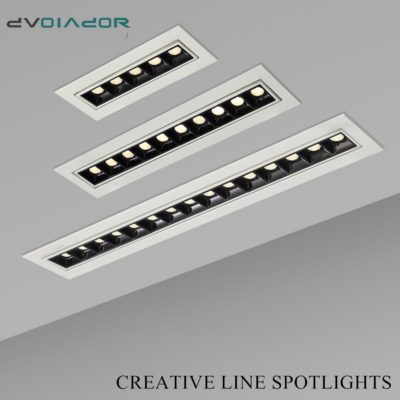 Proyector lineal empotrado en techo potencias desde 2W hasta 20W, múltiples LED, decoración nórdica