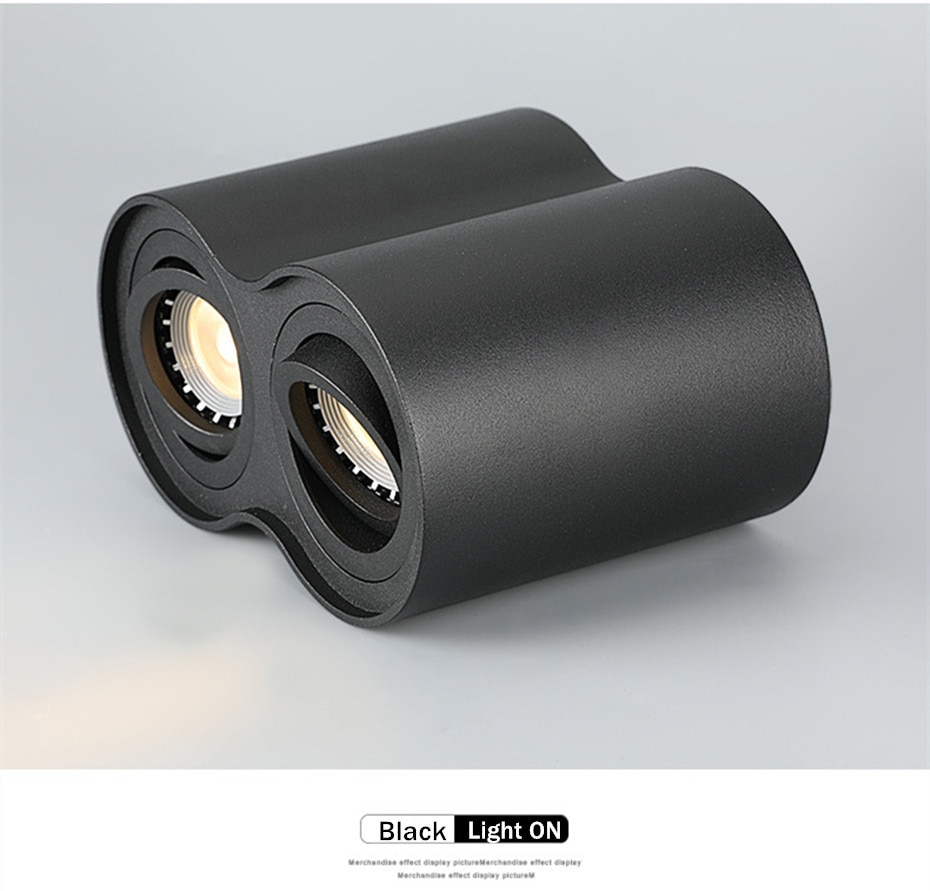 Foco doble LED para techos, instalado en superficie, potencias 10W y 14W, NO REGULABLE - Imagen 3