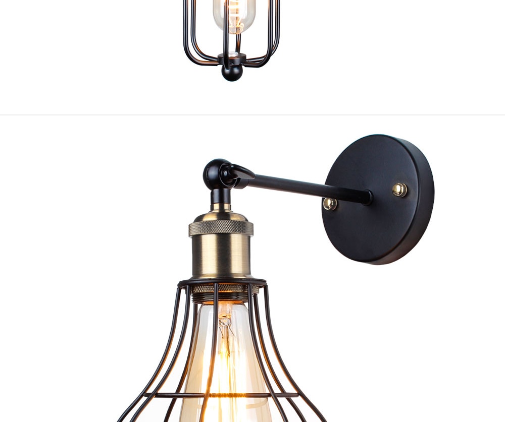 Apliques de pared estilo vingate, admiten bombillas E27desde 2W hasta 15W - Imagen 17