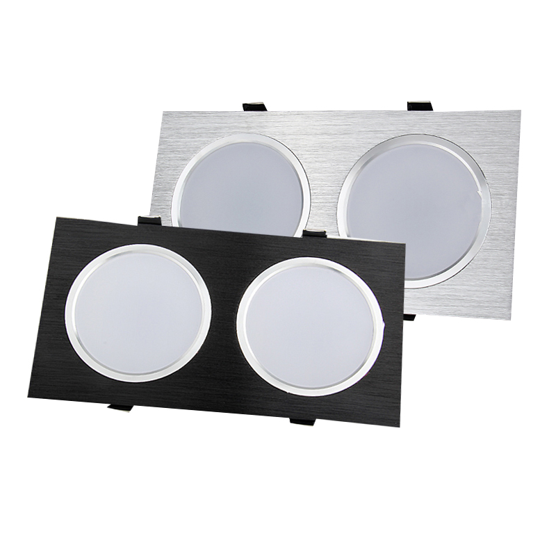 Foco LED empotrable en techo de 6w -14w - 18w - 24w doble cabezal bombilla regulable AC85-265V - Imagen 6