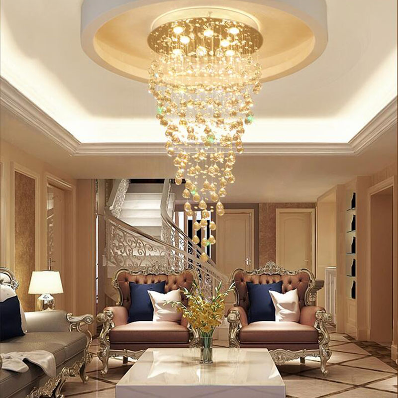 Nuevas luces colgantes de cristal modernas luces colgantes cónicas LED lámparas colgantes lámparas de habitación lámpara de escalera - Imagen 4