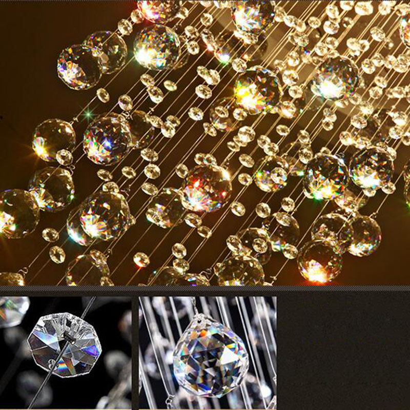 Nuevas luces colgantes de cristal modernas luces colgantes cónicas LED lámparas colgantes lámparas de habitación lámpara de escalera - Imagen 5