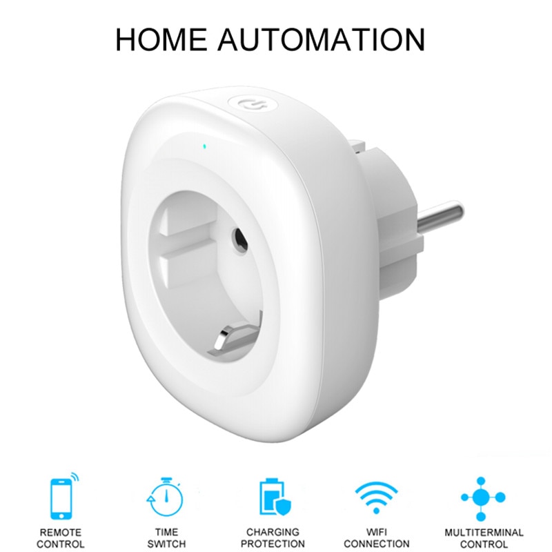 Enchufe WiFi inteligente con salida USB 5V, control por voz Alexa Google - Imagen 2