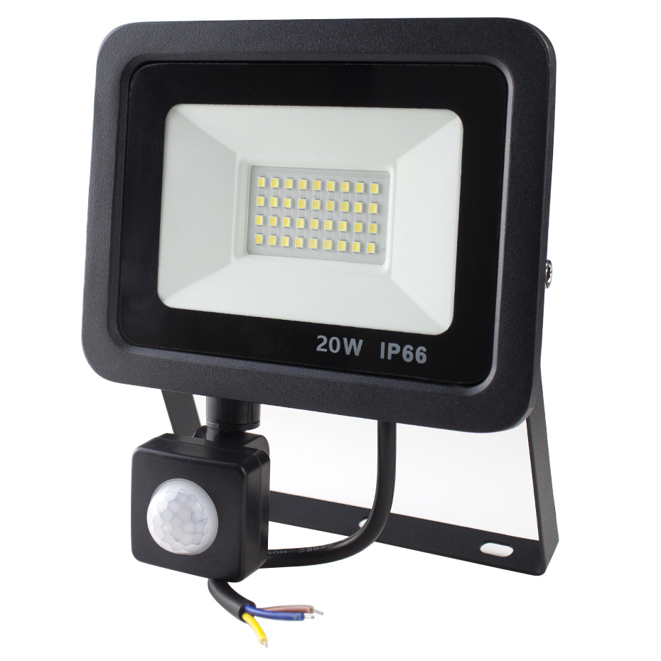 Proyector LED de exterior con sensor de movimiento, potencia 20W 30W 50W, intemperie