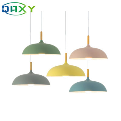 Incluye bombilla LED de 12w como regalo varios colores luz colgante de comedor negro amarillo azul E27 lámparas colgantes para dormitorio Hotel