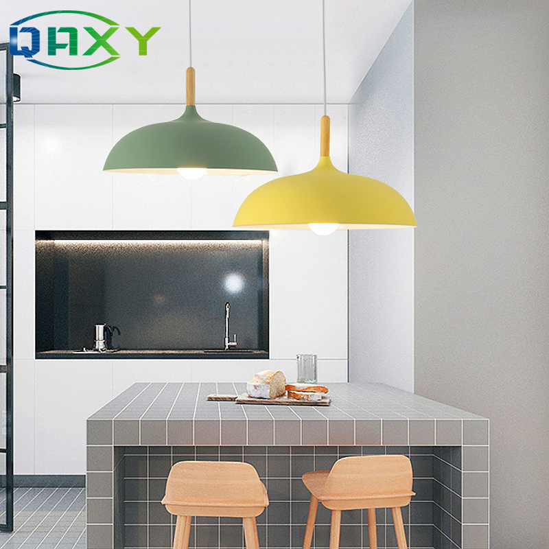 Incluye bombilla LED de 12w como regalo varios colores luz colgante de comedor negro amarillo azul E27 lámparas colgantes para dormitorio Hotel - Imagen 4