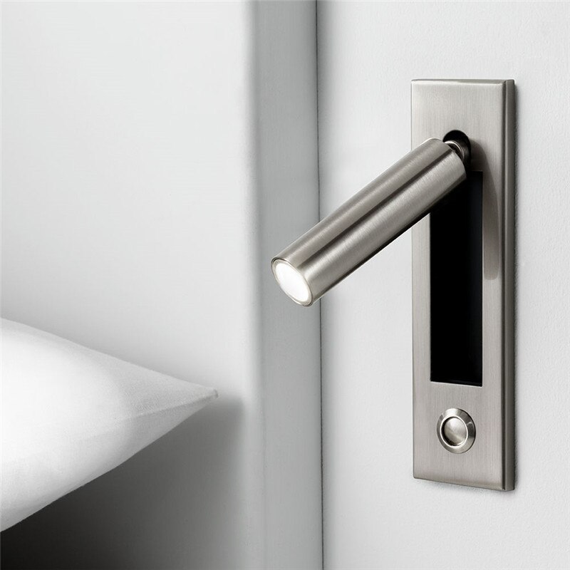 Lámpara cabecero de cama, led 2W lámpara de lectura, Luz cabecero cama - Imagen 2