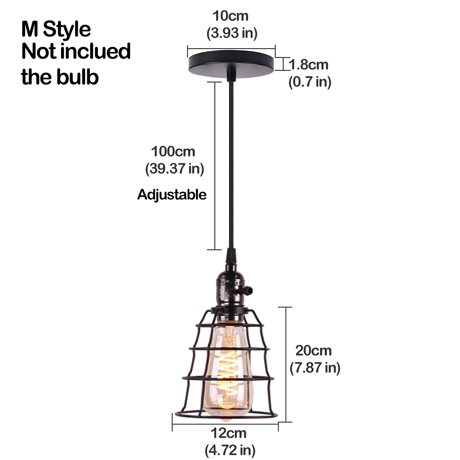 Nórdica colgante luces vintage industrial lámpara arte del hierro Loft jaula colgante iluminación de techo cocina sala para E27 bombilla LED - Imagen 21