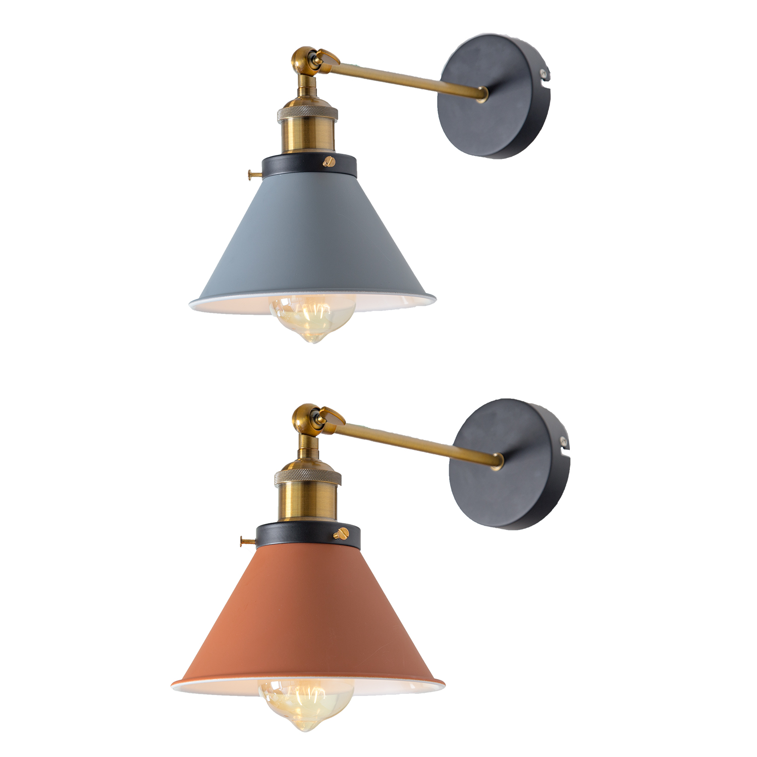 Aplique pared estilo industrial vintage, lámpara de lectura, lámpara cabecero cama mod 10074 - Imagen 12