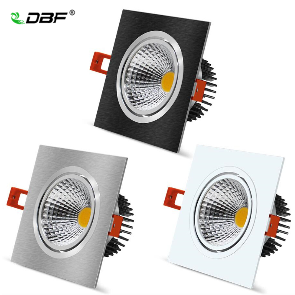 Luz LED regulable para techo 7W 9W 12W 15W bombilla Led para dormitorio cocina interior luces LED cuadradas luces empotrables de techo