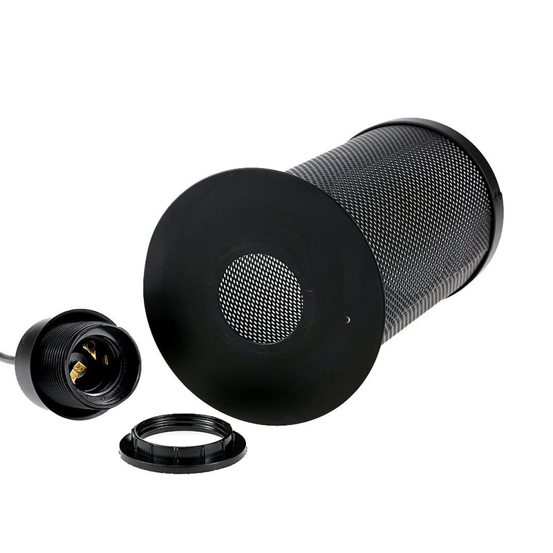 Lámpara retro industrial de malla metálica, para bombillas LED E27 - Imagen 4