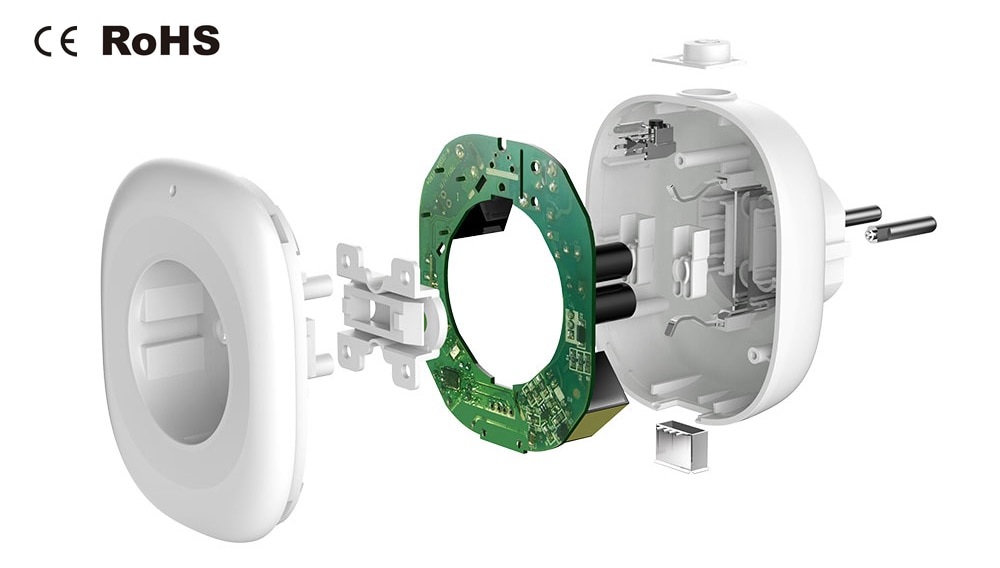 Enchufe WiFi inteligente con salida USB 5V, control por voz Alexa Google - Imagen 18