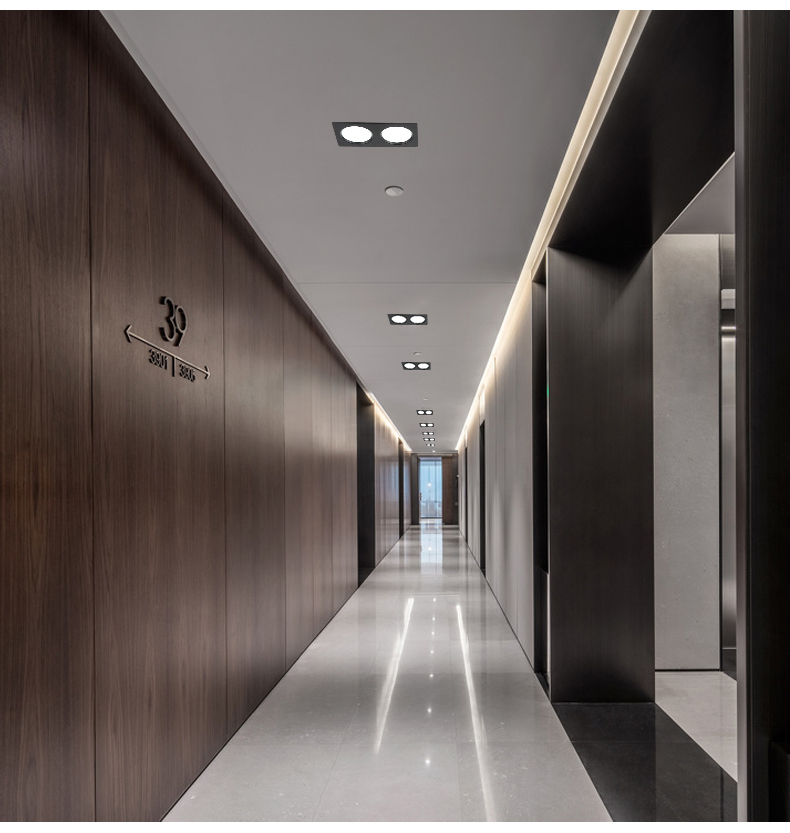 Foco LED empotrable en techo de 6w -14w - 18w - 24w doble cabezal bombilla regulable AC85-265V - Imagen 5