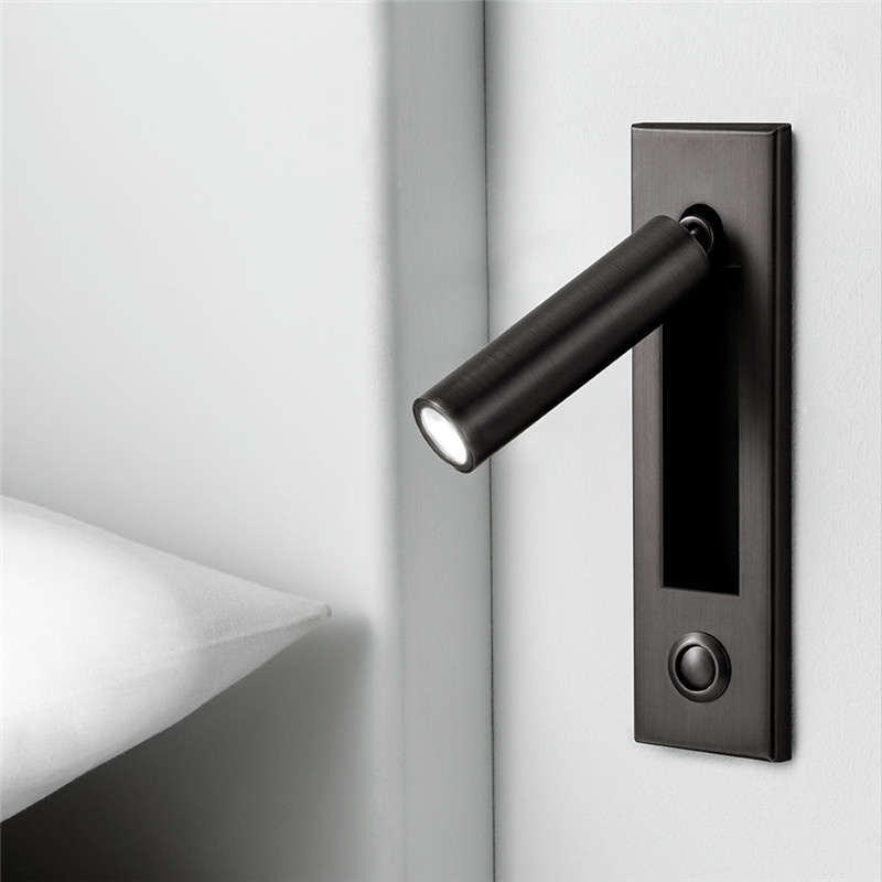 Lámpara cabecero de cama, led 2W lámpara de lectura, Luz cabecero cama - Imagen 11