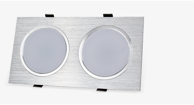 Foco LED empotrable en techo de 6w -14w - 18w - 24w doble cabezal bombilla regulable AC85-265V