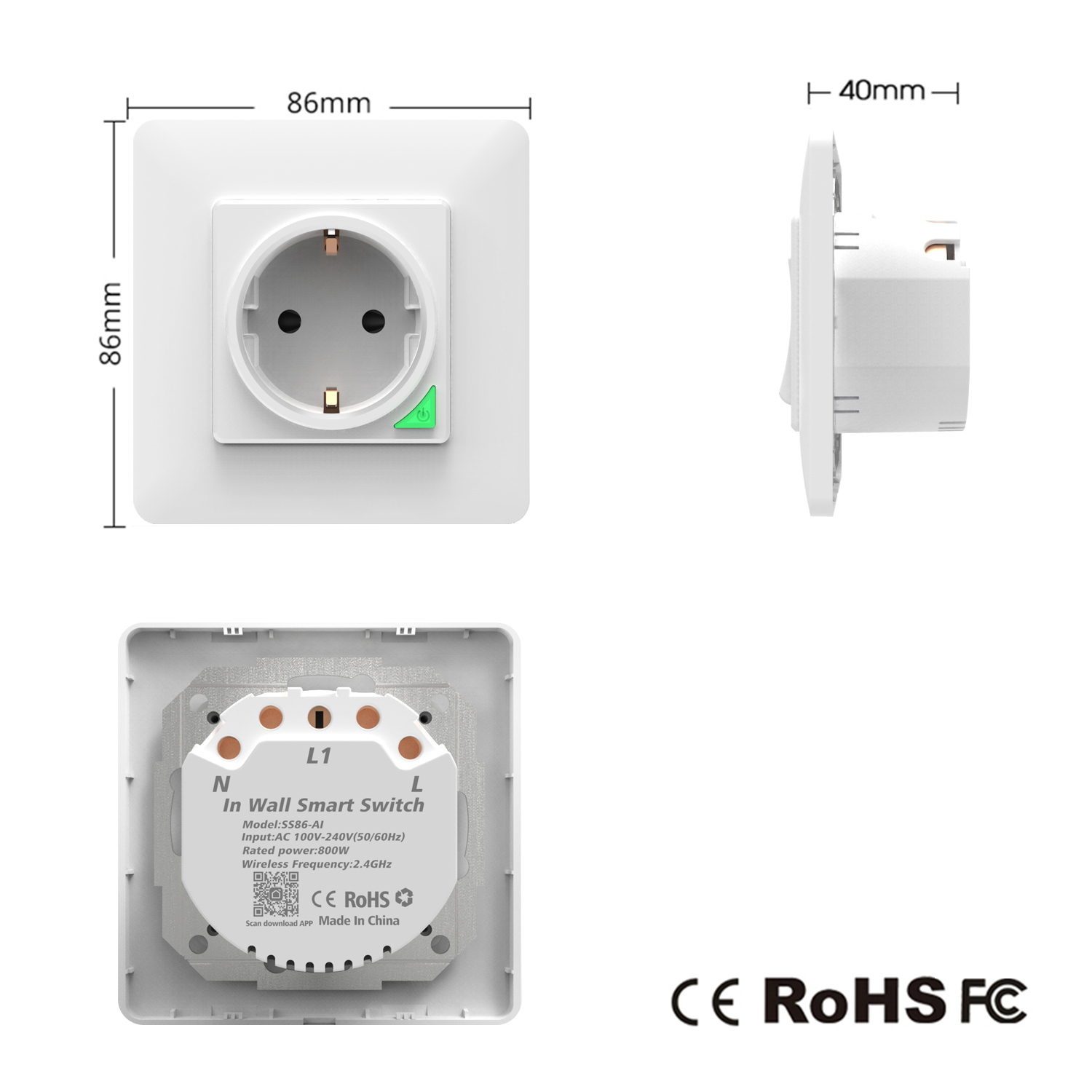 Mecanismos elétricos inteligentes, varios marcos, colores y modelos, control por voz Alexa y Google - Imagen 34