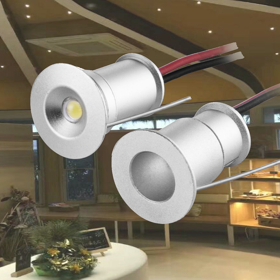 Lote 9 mini focos de 1 W empotrables en techo 12V , ideales iluminación decorativa puntual - Imagen 3