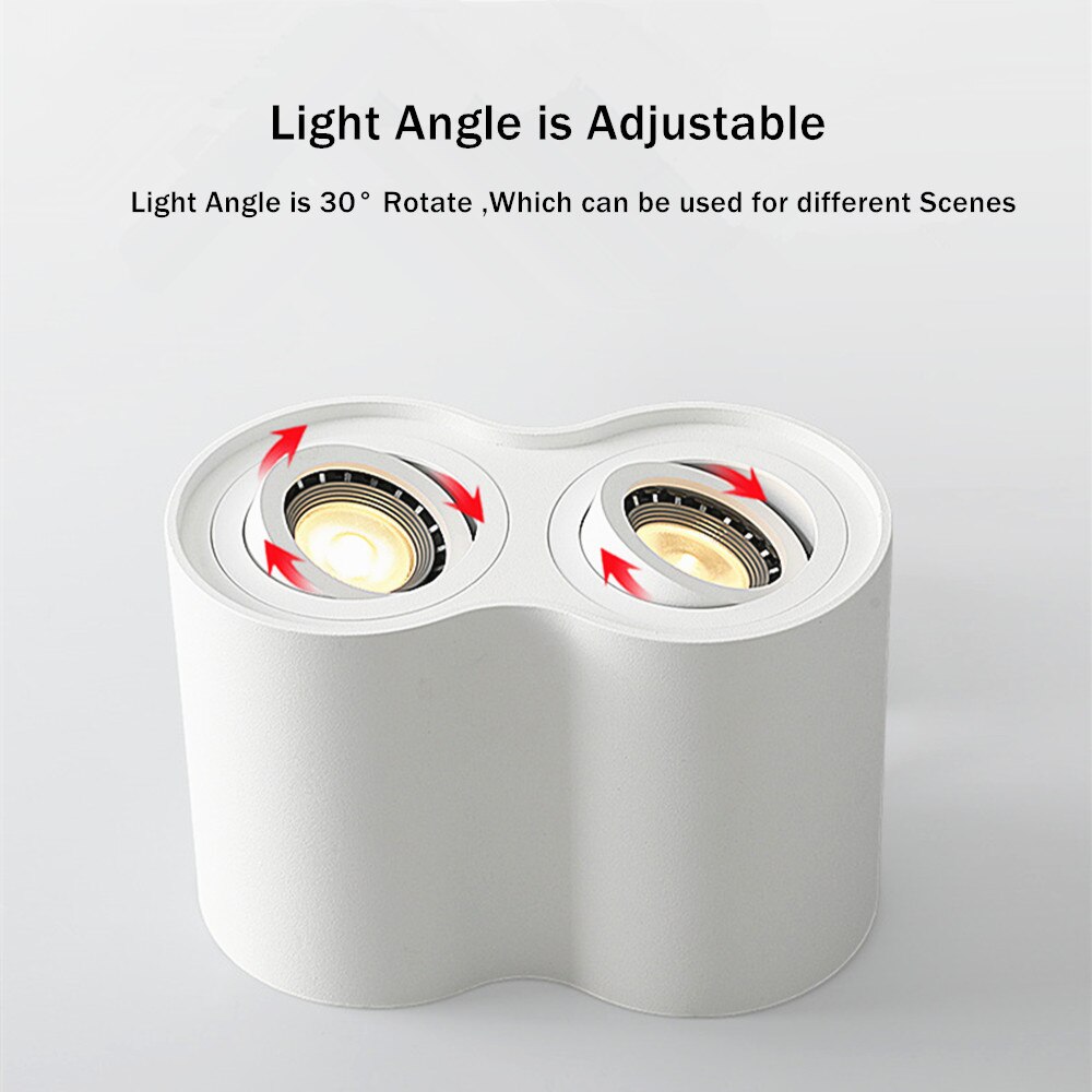 Foco doble LED para techos, instalado en superficie, potencias 10W y 14W, NO REGULABLE - Imagen 6