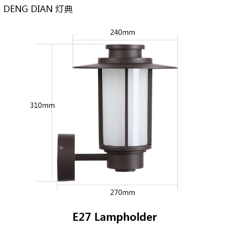 Aplique pared para exterior arquitectura moderna casquillo bombilla E27 - Imagen 6