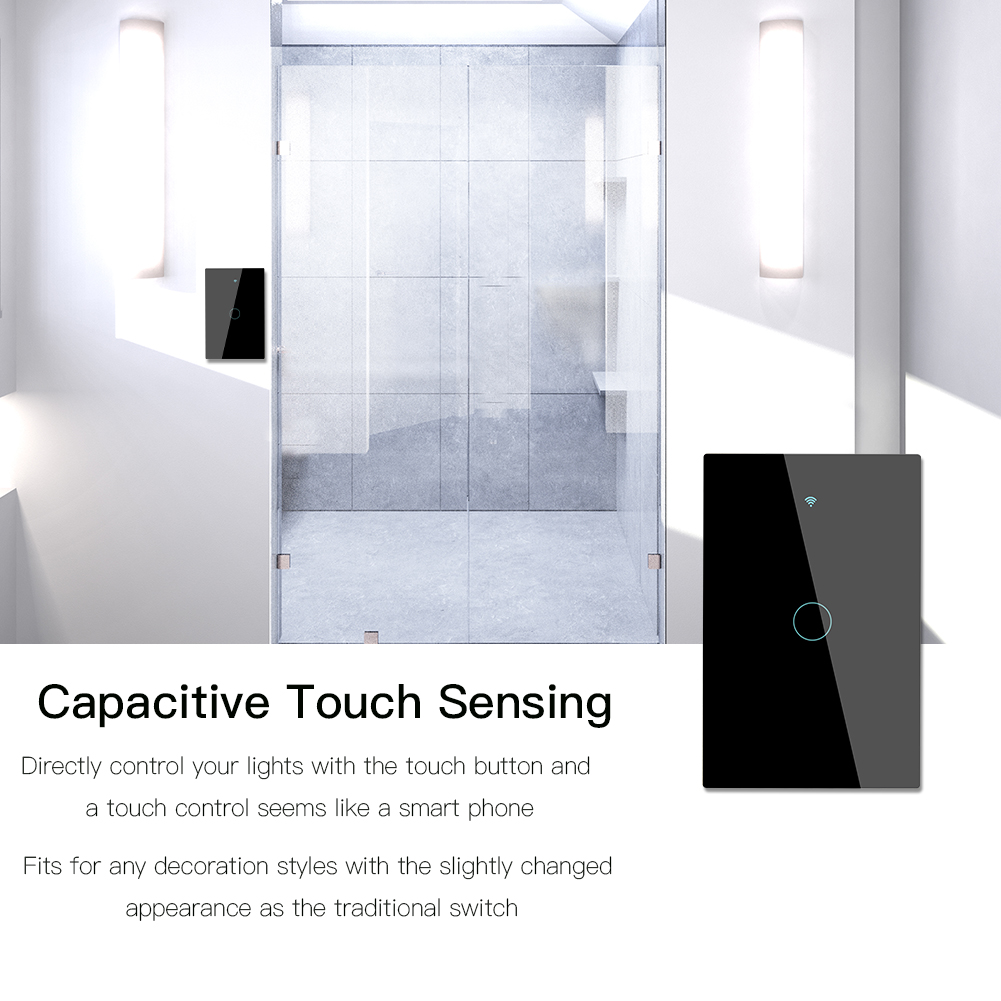 Interruptor inteligente wifi - Interruptor táctil negro, 1 circuito, Interruptor diseño minimalista - Imagen 19