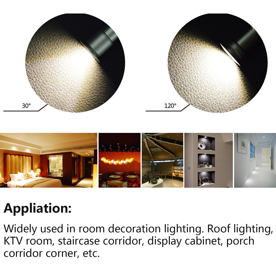 Lote 9 mini focos de 1 W empotrables en techo 12V , ideales iluminación decorativa puntual - Imagen 11